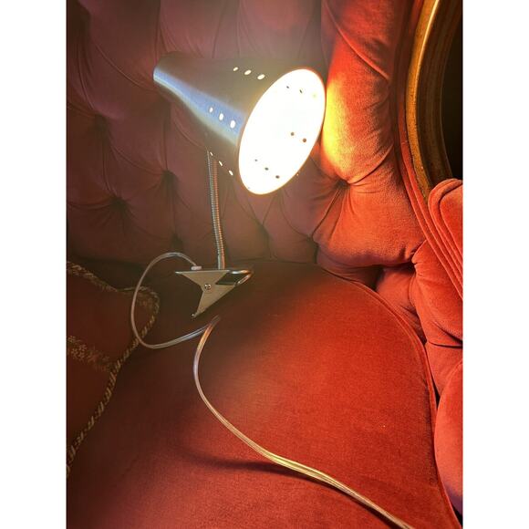 Hampton Bay - 13-7/8 in. Satin Chrome Clip Lamp Bulb Not Included - Picture 2 of 4